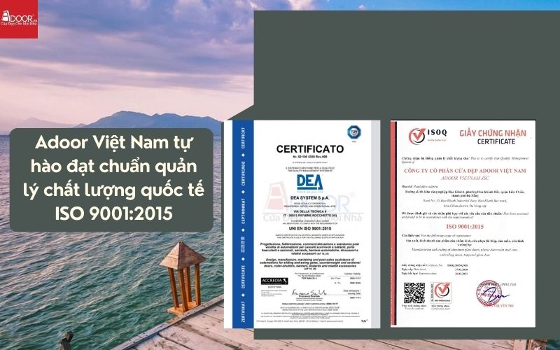 Với tiêu chuẩn ISO quốc tế, Adoor bảo chứng cho độ bền bỉ tuyệt đối của mỗi bộ cửa nhôm kính Xingfa Cam Ranh (nhập khẩu) trước hơi muối biển.