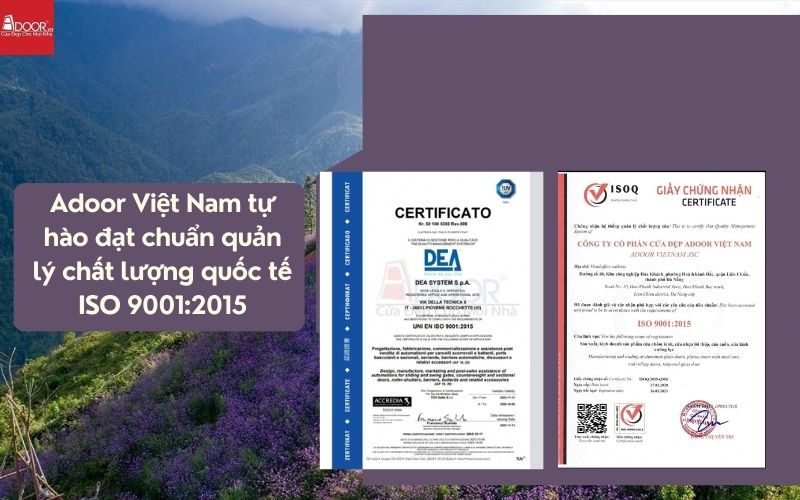 Đạt chuẩn ISO quốc tế, Adoor cam kết mỗi bộ cửa nhôm kính Xingfa Lào Cai (nhập khẩu) đều bền bỉ trước sự khắc nghiệt của băng giá vùng cao.