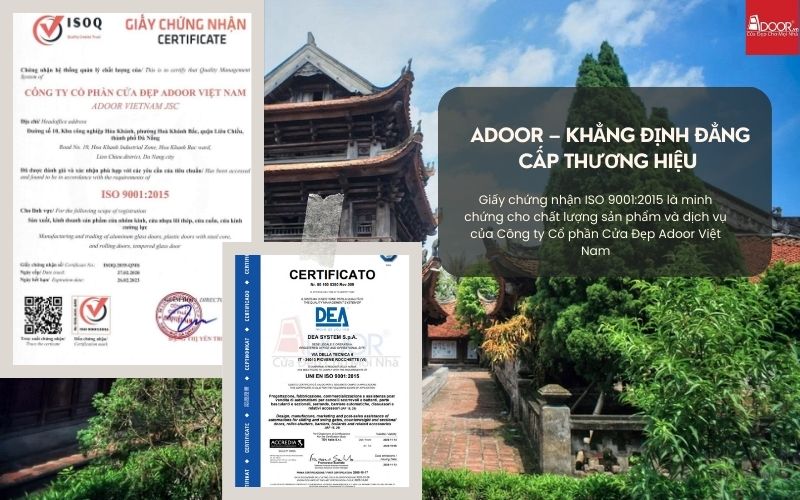Đạt chuẩn ISO 9001:2015, Adoor cam kết mỗi bộ cửa nhôm kính Xingfa Thái Bình (nhập khẩu) có độ bền vững chãi bất chấp gió bão miền biển.