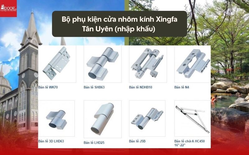 Bộ phụ kiện cửa nhôm kính Xingfa Tân Uyên (nhập khẩu) 01