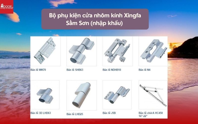 Bộ phụ kiện cửa nhôm kính Xingfa Sầm Sơn (nhập khẩu) 01