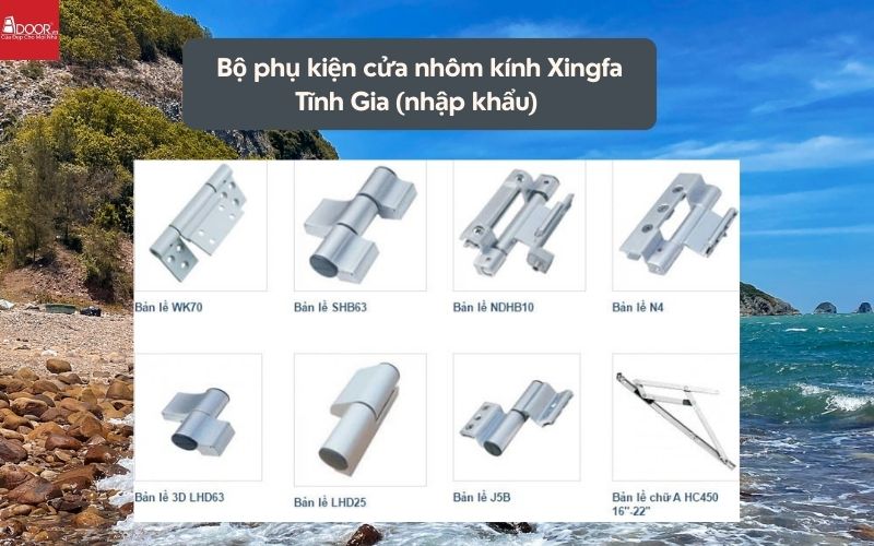 Bộ phụ kiện cửa nhôm kính Xingfa Tĩnh Gia (nhập khẩu) 01