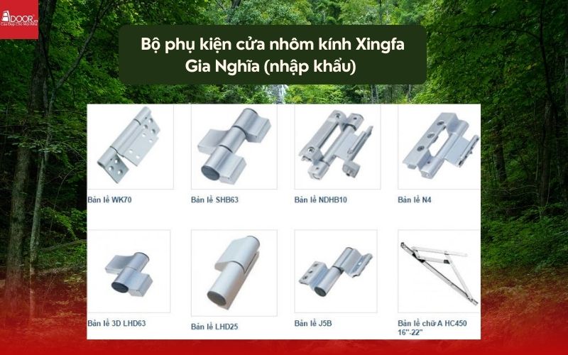 Bộ phụ kiện cửa nhôm kính Xingfa Gia Nghĩa (nhập khẩu) 