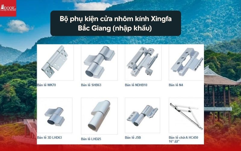 Bộ phụ kiện cửa nhôm kính Xingfa Bắc Giang (nhập khẩu) 01