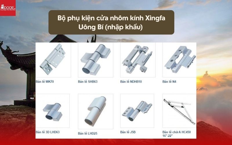 Bộ phụ kiện cửa nhôm kính Xingfa Uông Bí (nhập khẩu) 01