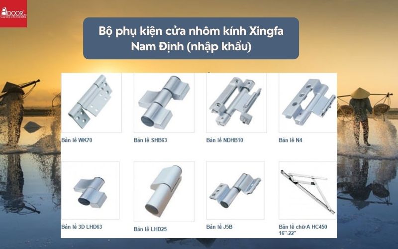 Bộ phụ kiện cửa nhôm kính Xingfa Nam Định (nhập khẩu)