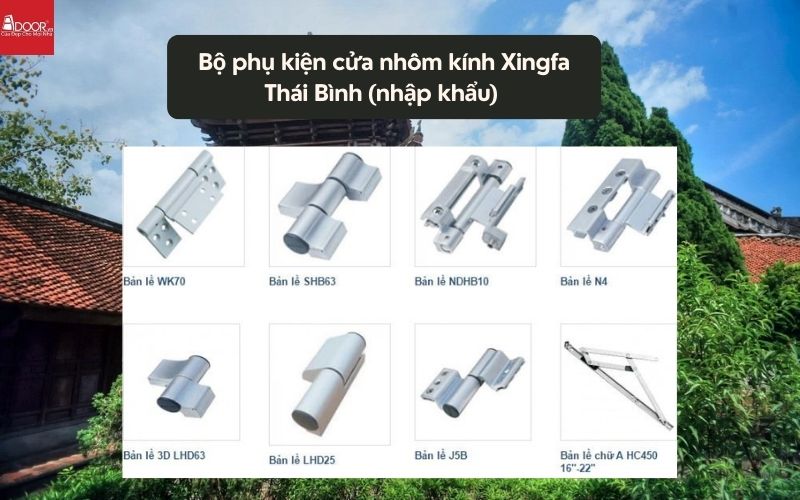 Bộ phụ kiện cửa nhôm kính Xingfa Thái Bình (nhập khẩu) 01