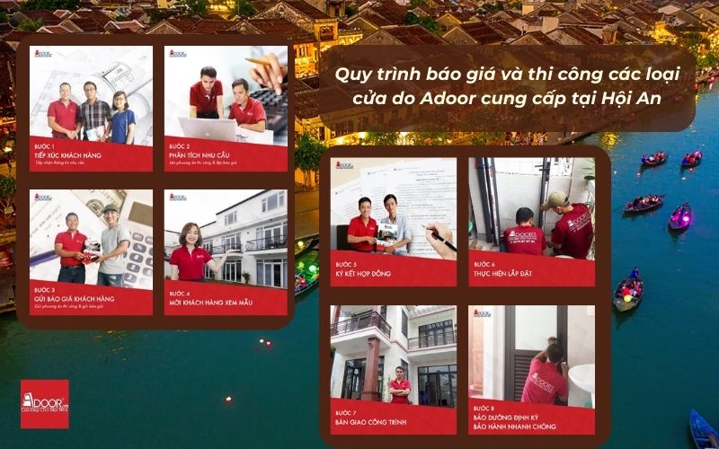 Quy trình thi công cửa nhôm kính Xingfa Hội An (Nhập khẩu) tại Adoor – nhanh gọn, minh bạch và đúng kỹ thuật