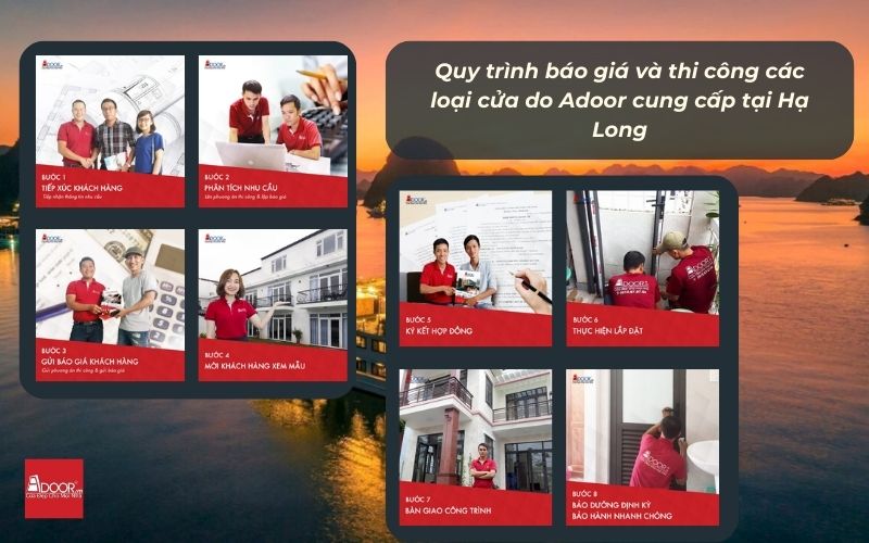 Quy trình sản xuất và lắp đặt cửa nhôm kính Xingfa Hạ Long (nhập khẩu) chuẩn Adoor