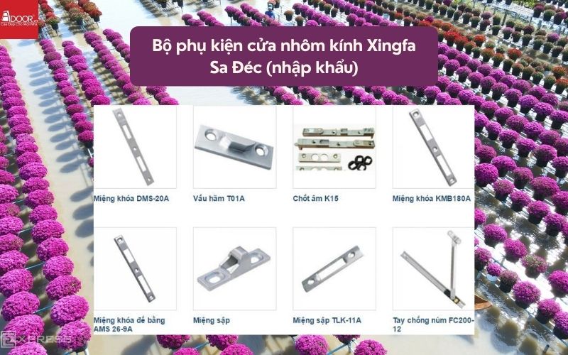 Bộ phụ kiện cửa nhôm kính Xingfa Sa Đéc (nhập khẩu) 02