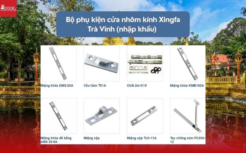 Bộ phụ kiện cửa nhôm kính Xingfa Trà Vinh (nhập khẩu) 02