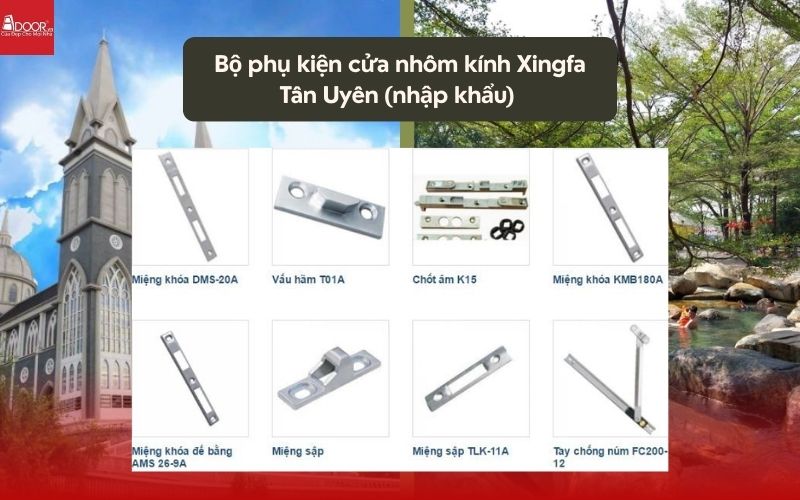 Bộ phụ kiện cửa nhôm kính Xingfa Tân Uyên (nhập khẩu) 02