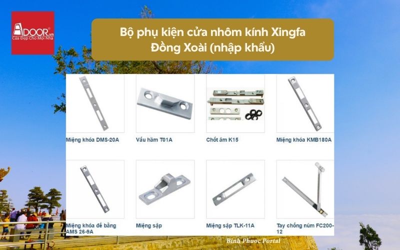 Bộ phụ kiện cửa nhôm kính Xingfa Đồng Xoài (nhập khẩu) 02