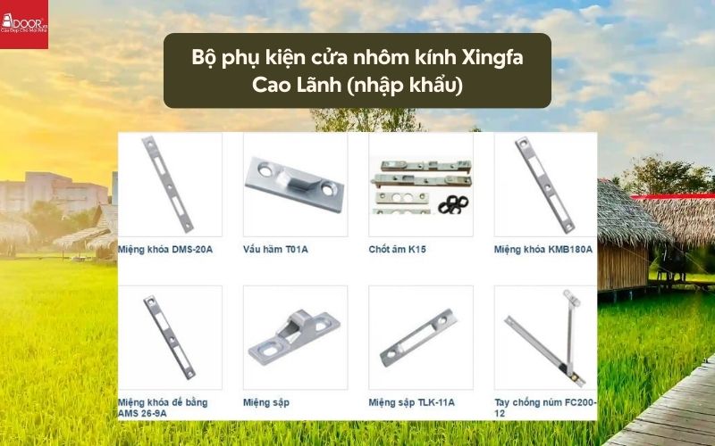 Bộ phụ kiện cửa nhôm kính Xingfa Cao Lãnh (nhập khẩu) 02