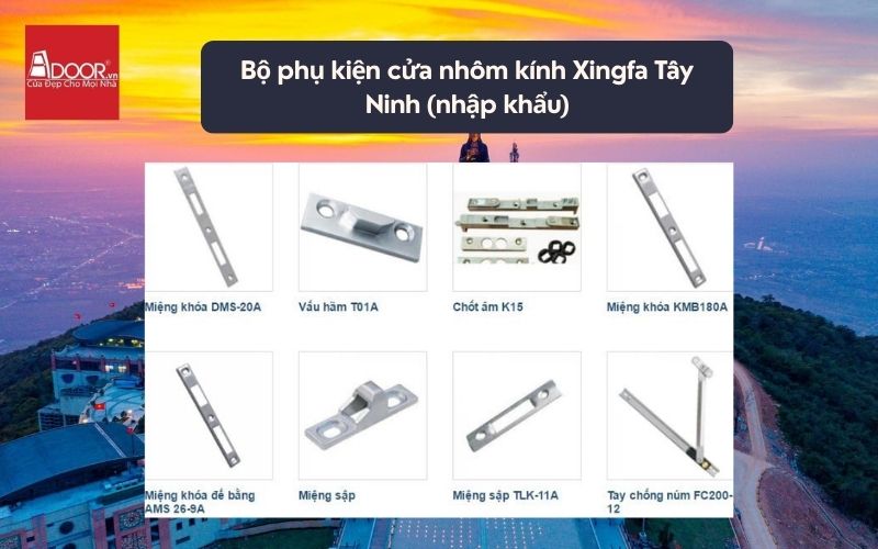 Bộ phụ kiện cửa nhôm kính Xingfa Tây Ninh (nhập khẩu) 02 Bộ phụ kiện cửa nhôm kính Xingfa Tây Ninh (nhập khẩu) 02