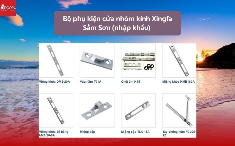 Bộ phụ kiện cửa nhôm kính Xingfa Sầm Sơn (nhập khẩu) 02