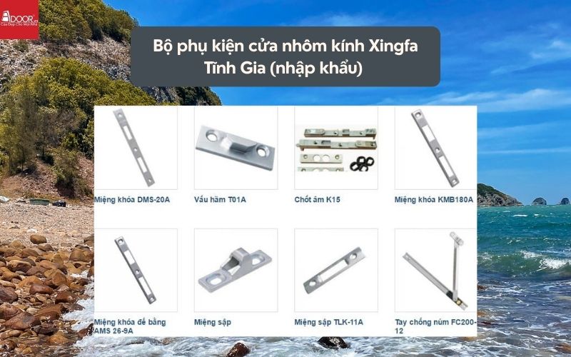 Bộ phụ kiện cửa nhôm kính Xingfa Tĩnh Gia (nhập khẩu) 02