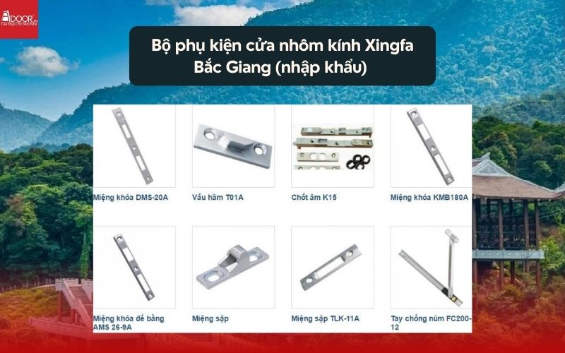 Bộ phụ kiện cửa nhôm kính Xingfa Bắc Giang (nhập khẩu) 02