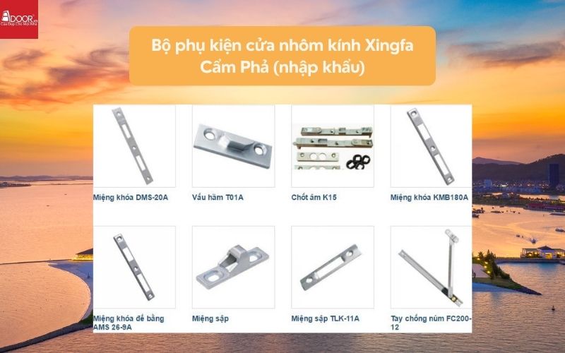 Bộ phụ kiện cửa nhôm kính Xingfa Cẩm Phả (nhập khẩu) 02