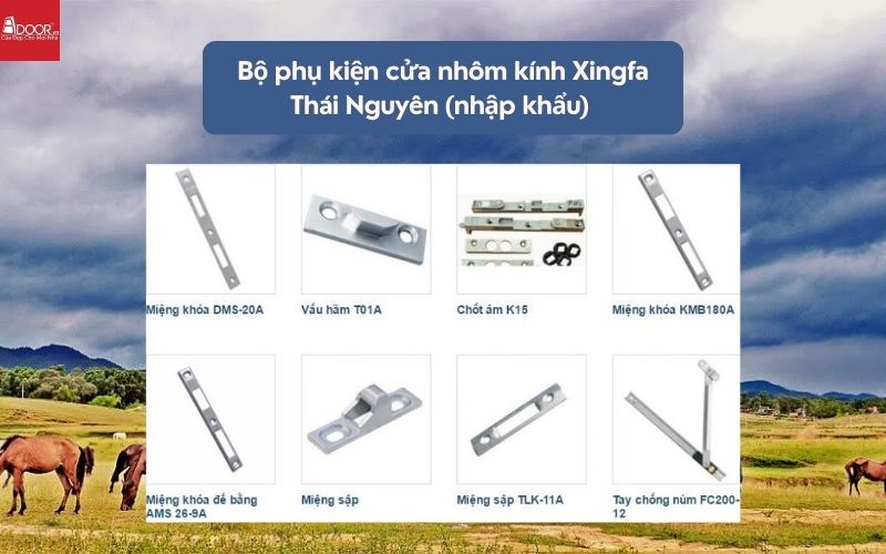 Bộ phụ kiện cửa nhôm kính Xingfa Thái Nguyên (nhập khẩu) 02