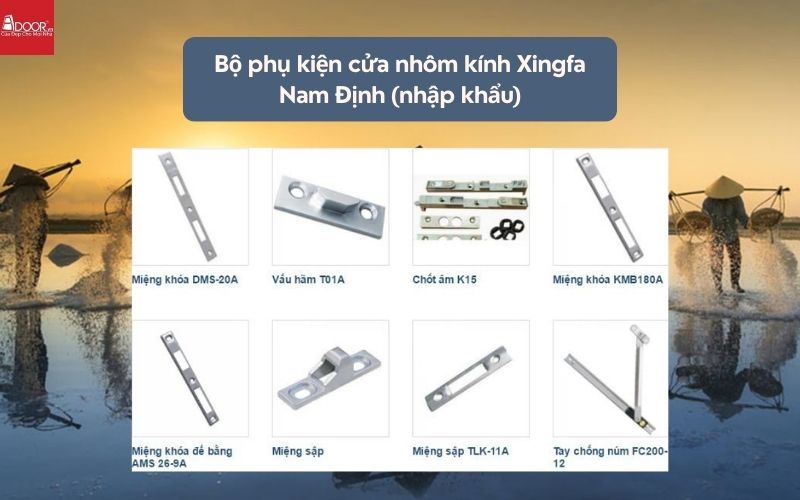 Bộ phụ kiện cửa nhôm kính Xingfa Nam Định (nhập khẩu) 02