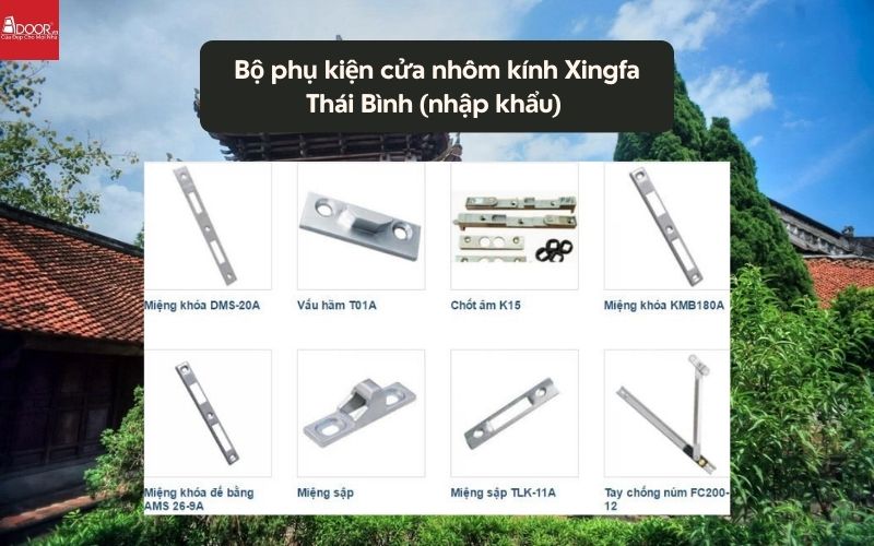Bộ phụ kiện cửa nhôm kính Xingfa Thái Bình (nhập khẩu) 02