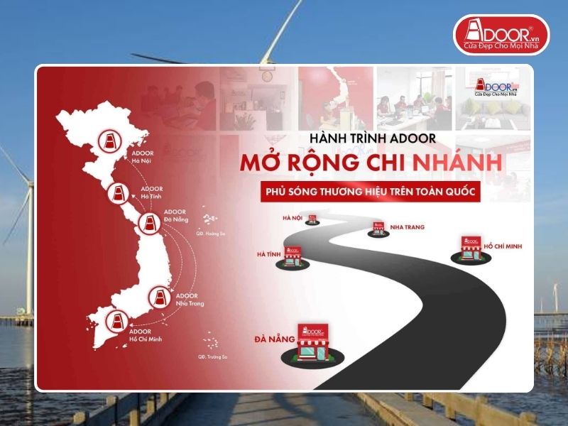 Chi nhánh Adoor phủ rộng toàn quốc phục vụ khách hàng tại Bạc Liêu