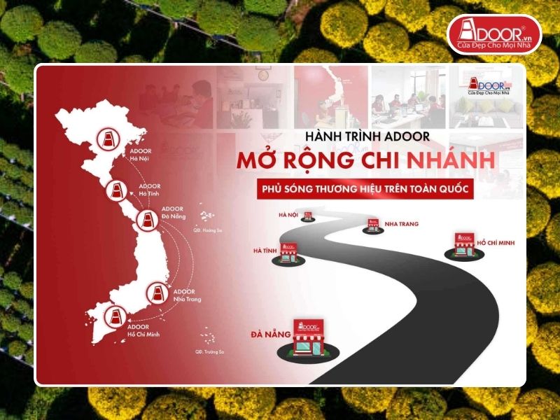 Chi nhánh Adoor phủ rộng toàn quốc phục vụ khách hàng tại Bến Tre