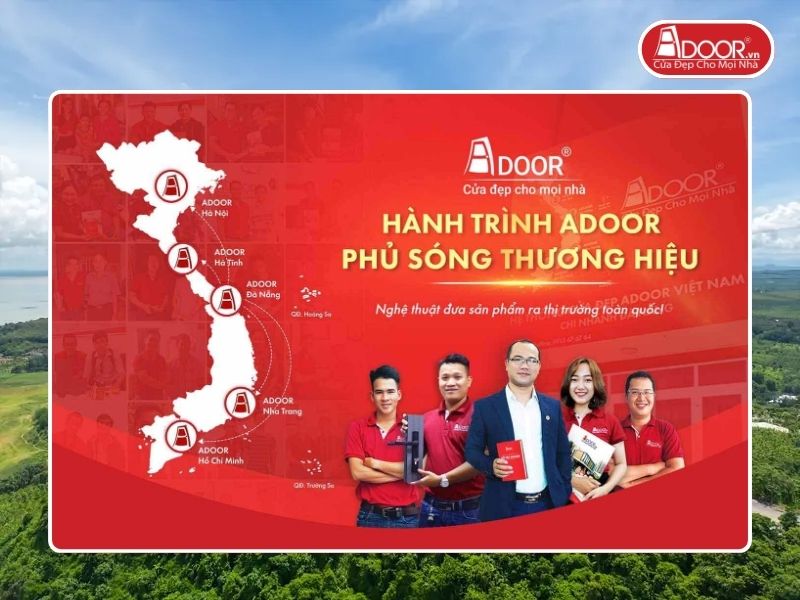 Chi nhánh Adoor phủ rộng toàn quốc phục vụ khách hàng tại Biên Hòa