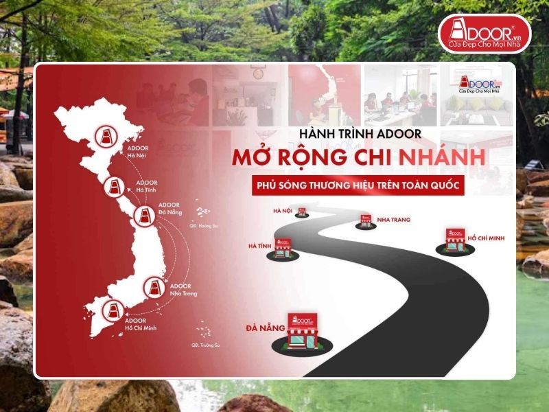 Chi nhánh Adoor phủ rộng toàn quốc phục vụ khách hàng tại Biên Hòa