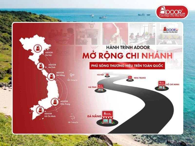 Chi nhánh Adoor phủ rộng toàn quốc phục vụ khách hàng tại Bình Thuận