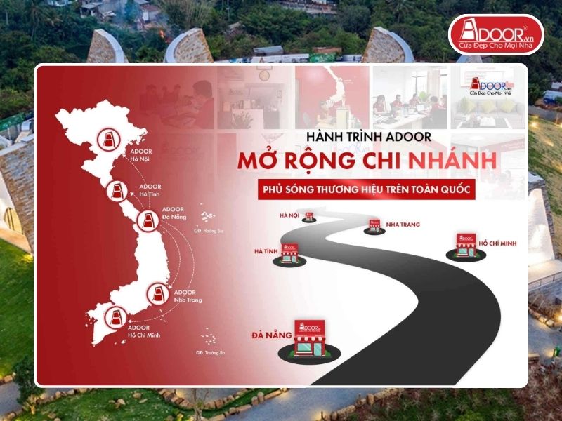 Chi nhánh Adoor phủ rộng toàn quốc phục vụ khách hàng tại Buôn Ma Thuột