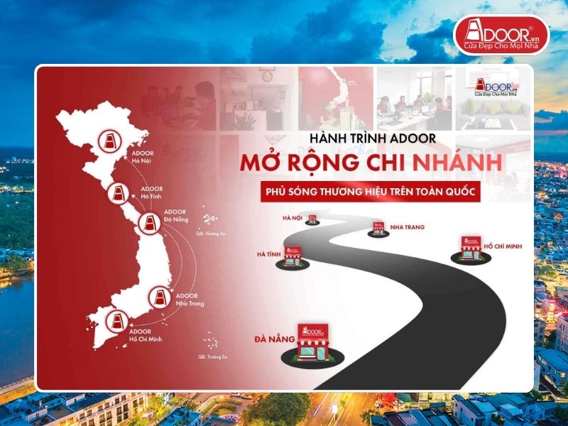 Chi nhánh Adoor phủ rộng toàn quốc phục vụ khách hàng tại Cần Thơ