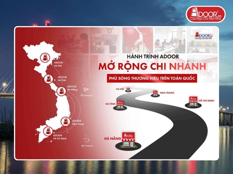 Chi nhánh Adoor phủ rộng toàn quốc phục vụ khách hàng tại Cao Lãnh