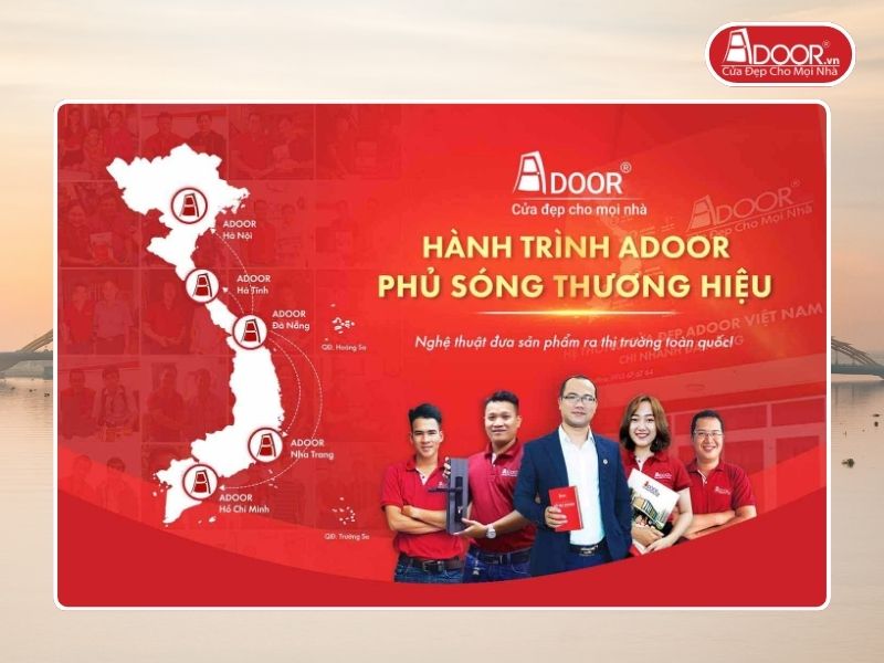 Chi nhánh Adoor phủ rộng toàn quốc phục vụ khách hàng tại Đà Nẵng