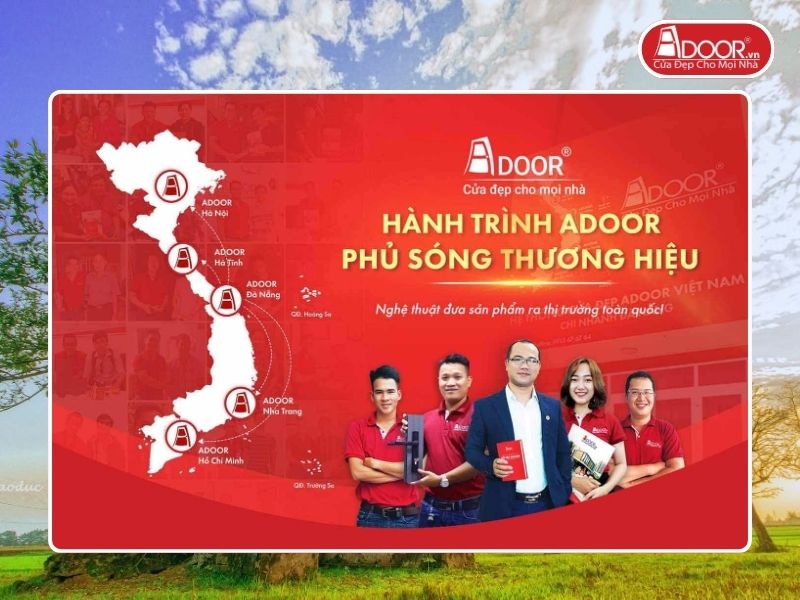 Chi nhánh Adoor phủ rộng toàn quốc phục vụ khách hàng tại Hà Tĩnh