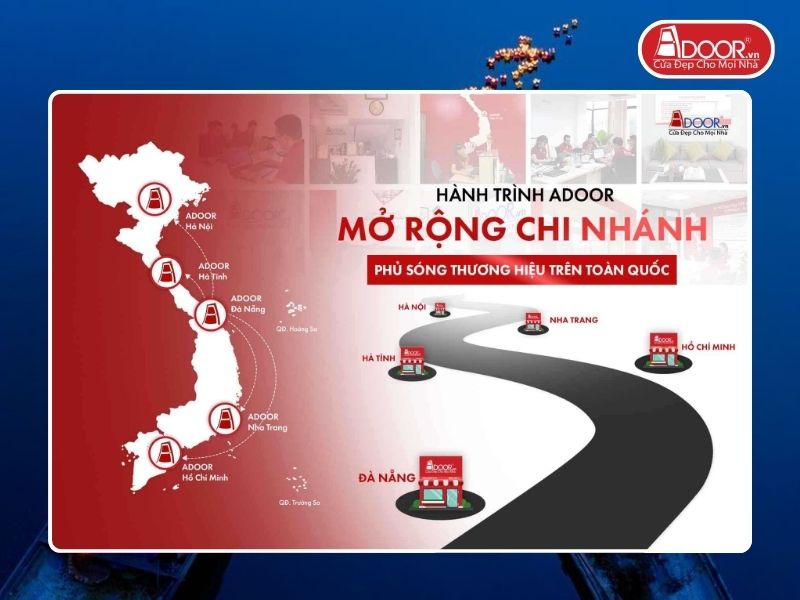 Chi nhánh Adoor phủ rộng toàn quốc phục vụ khách hàng tại Huế