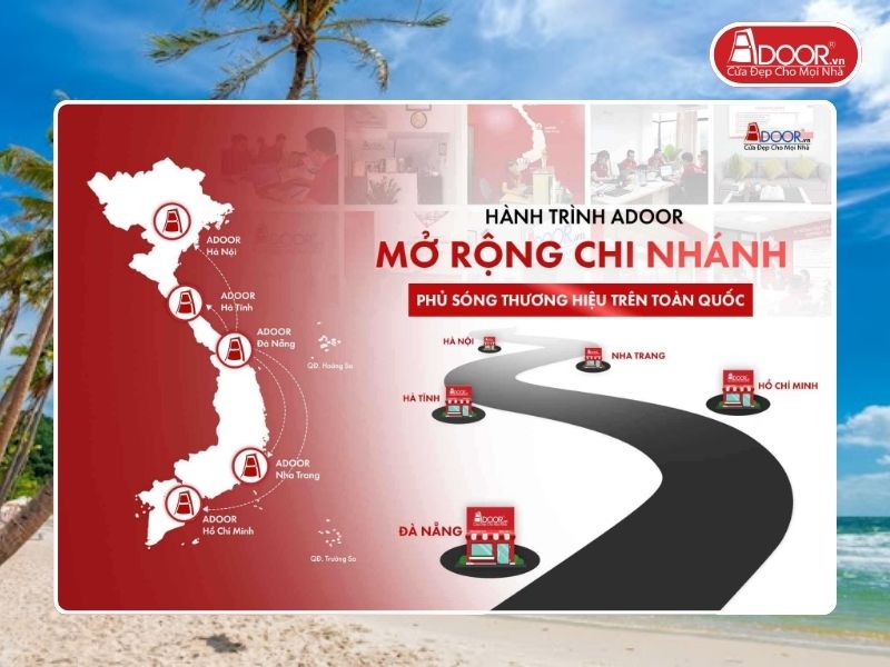 Chi nhánh Adoor phủ rộng toàn quốc phục vụ khách hàng tại Kiên Giang