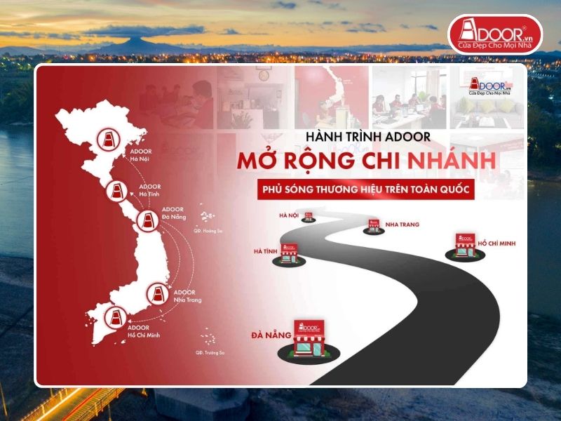 Chi nhánh Adoor phủ rộng toàn quốc phục vụ khách hàng tại Kon Tum