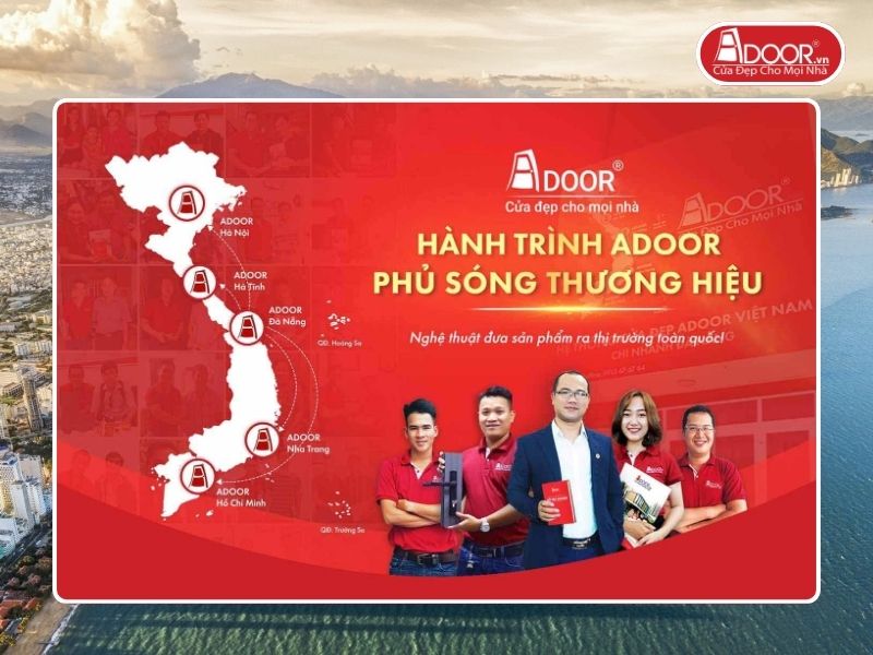 Chi nhánh Adoor phủ rộng toàn quốc phục vụ khách hàng tại Nha Trang