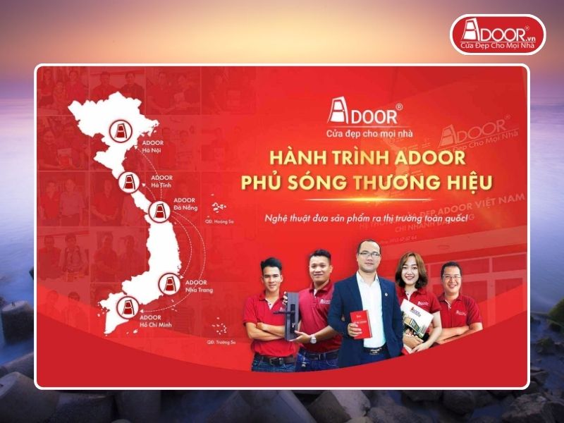 Chi nhánh Adoor phủ rộng toàn quốc phục vụ khách hàng tại Quảng Ngãi
