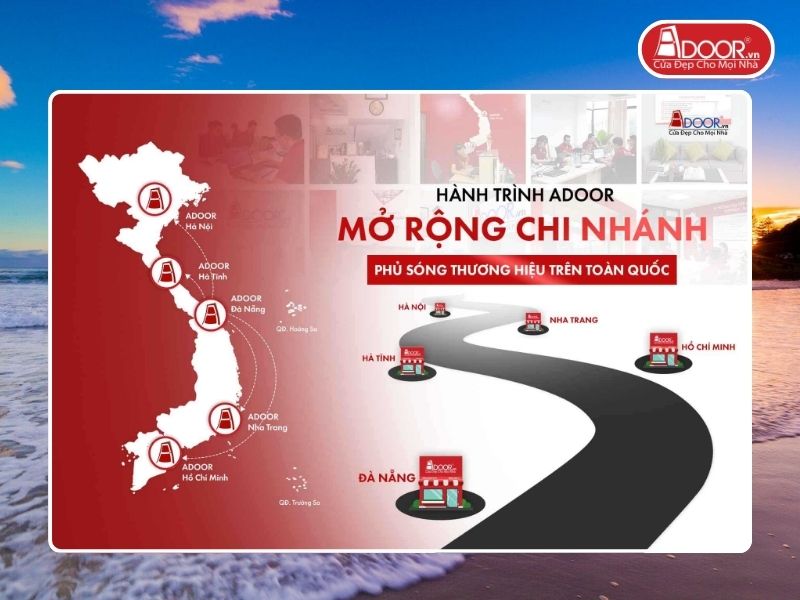Chi nhánh Adoor phủ rộng toàn quốc phục vụ khách hàng tại Sầm Sơn