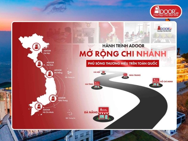 Chi nhánh Adoor phủ rộng toàn quốc phục vụ khách hàng tại Tây Ninh
