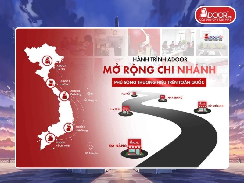 Chi nhánh Adoor phủ rộng toàn quốc phục vụ khách hàng tại Tuy Hòa