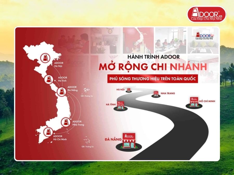 Chi nhánh Adoor phủ rộng toàn quốc phục vụ khách hàng tại Uông Bí