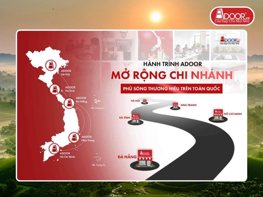 Chi nhánh Adoor phủ rộng toàn quốc phục vụ khách hàng tại Việt Trì