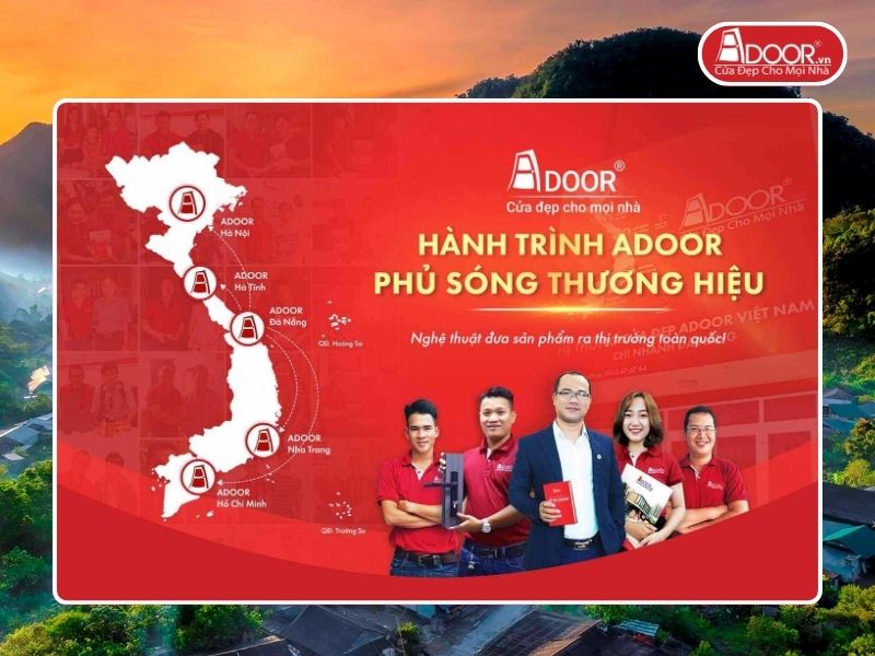 Chi nhánh Adoor phủ rộng toàn quốc phục vụ khách hàng tại Vinh