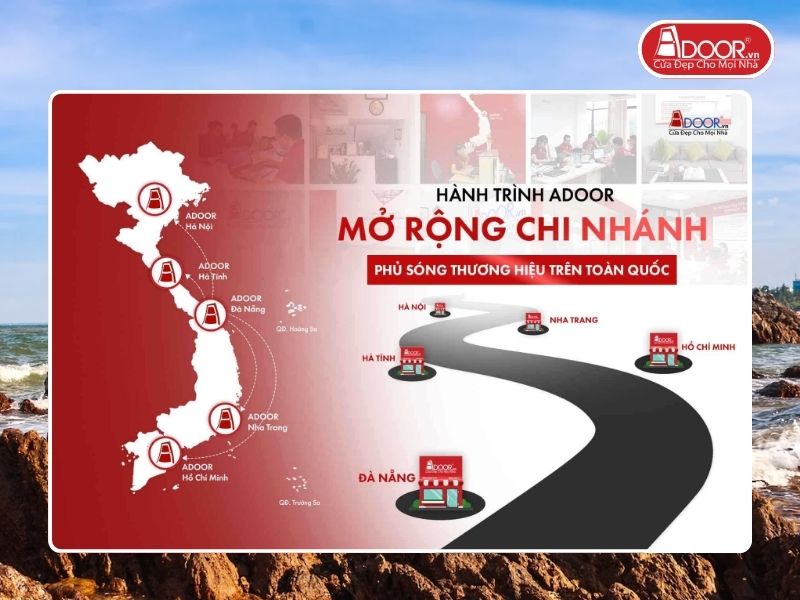 Chi nhánh Adoor phủ rộng toàn quốc phục vụ khách hàng tại Vinh