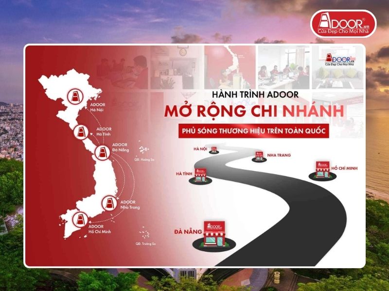 Chi nhánh Adoor phủ rộng toàn quốc phục vụ khách hàng tại Vũng Tàu