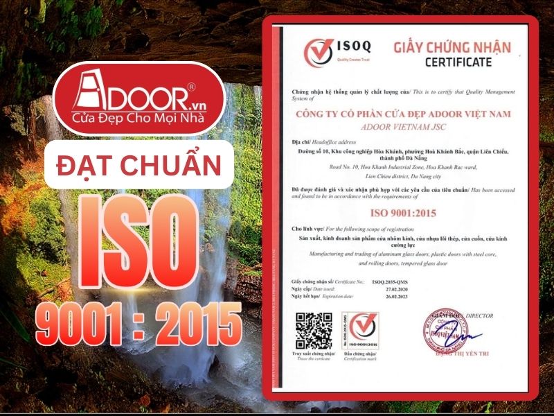 Chứng nhận ISO minh chứng Adoor uy tín phục vụ Gia Nghĩa